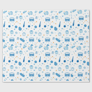Hand Drawn Cricket Doodle Seamless Pattern Fun Spo Wrapping Paper
