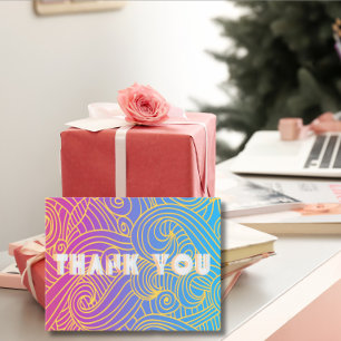 Hand Drawn Curly Pattern Abstract Postcard