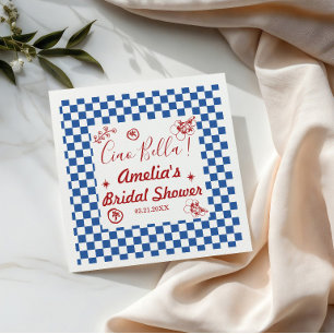 Hand drawn Custom Ciao Bella Tomato Party Decor, Napkin