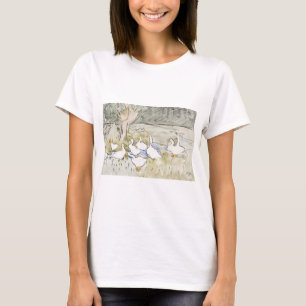 Hand Drawn Cute Duck Photos White Duck Clipart Fam T-Shirt
