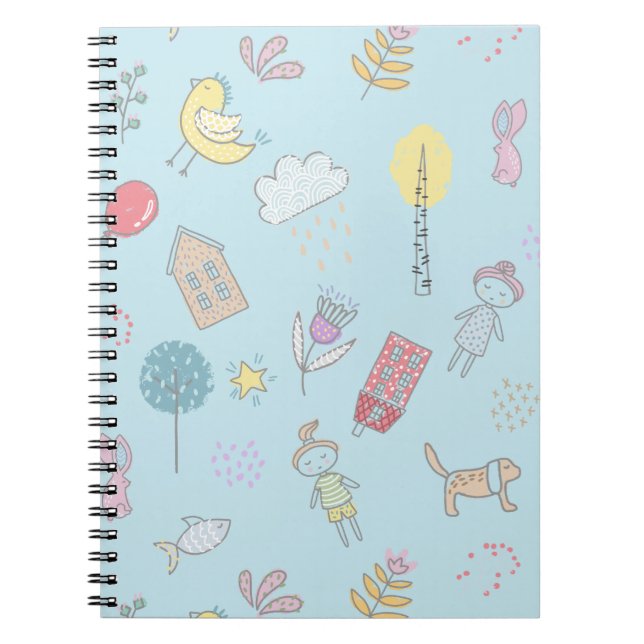 Hand Drawn Cute Stuff ID360 Notebook (Front)