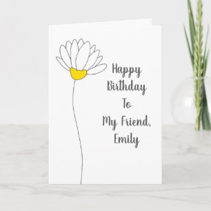 Hand Drawn Daisy Card