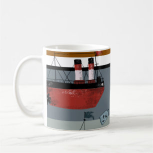 Hand drawn digital painting cute cartoon pencil gr coffee mug
