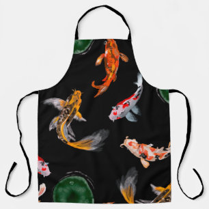 Hand drawn digital painting pencil on canvas cute apron