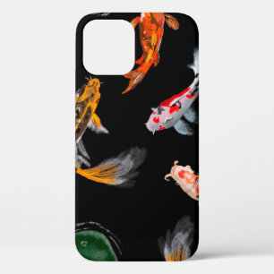 Hand drawn digital painting pencil on canvas cute iPhone 12 case