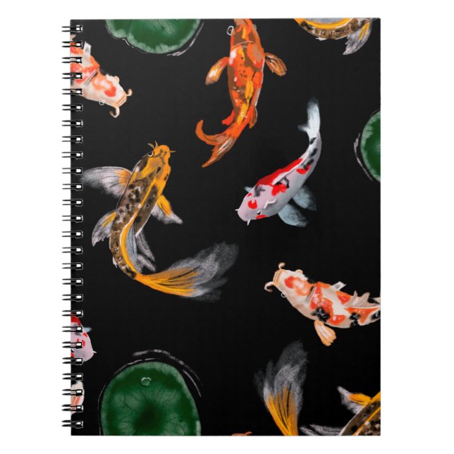 Hand drawn digital painting pencil on canvas cute  notebook (Front)