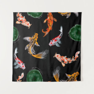 Hand drawn digital painting pencil on canvas cute tapestry
