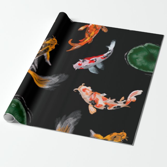 Hand drawn digital painting pencil on canvas cute  wrapping paper (Unrolled)