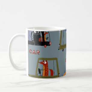 Hand drawn digital pencil pastel colour seamless p coffee mug