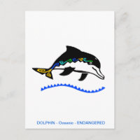Hand drawn - DOLPHIN - Conservation - Nature -