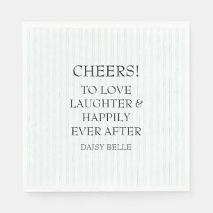 Hand Drawn Doodle Bridal Shower Green Napkin