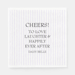 Hand Drawn Doodle Bridal Shower Purple Napkin