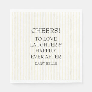 Hand Drawn Doodle Bridal Shower Yellow Napkin
