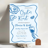 Hand Drawn Doodle Oyster Cocktail Engagement Party