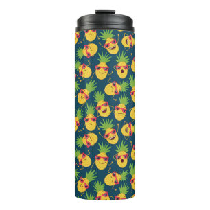 Hand drawn doodle seamless background with hand dr thermal tumbler
