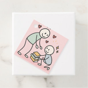 Hand-Drawn Doodle Soft Pastel Kindness Care Favour Tags
