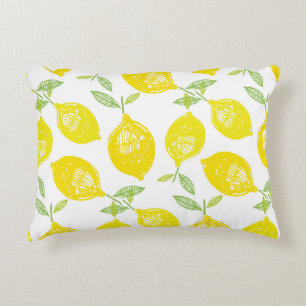 Hand drawn doodle tropical fruit pattern backgroun decorative cushion
