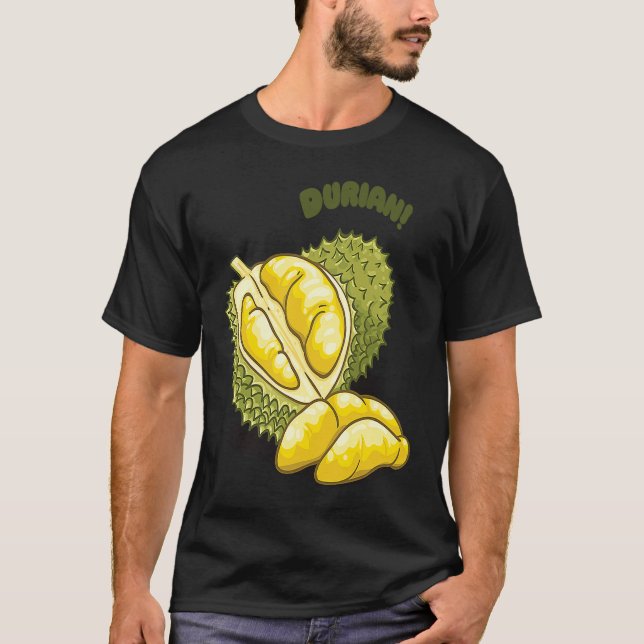 Hand drawn Durian   Tropical Fruit T-Shirt (Front)