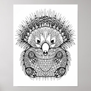 Hand Drawn Echidna Doodle 2 Poster