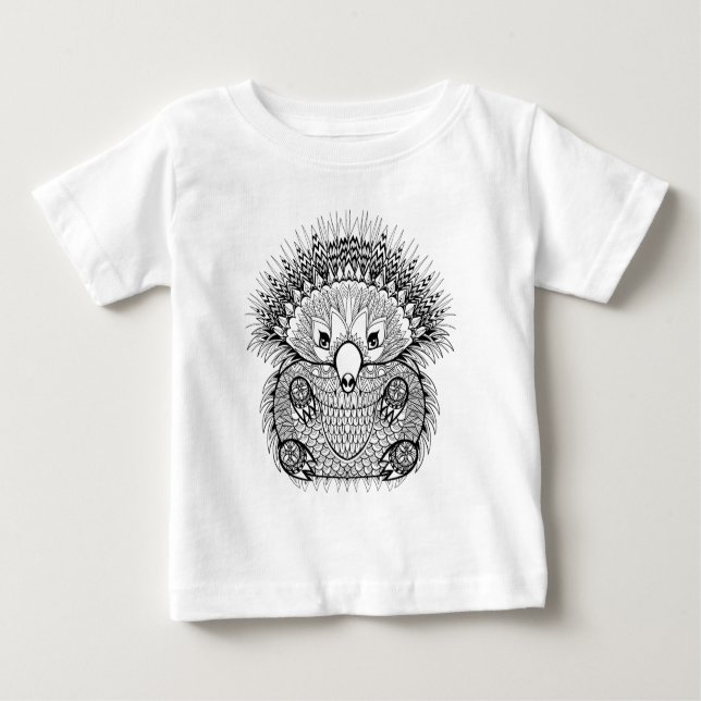 Hand Drawn Echidna Doodle Baby T-Shirt (Front)