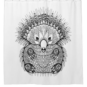Hand Drawn Echidna Doodle Shower Curtain