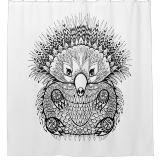 Hand Drawn Echidna Doodle Shower Curtain