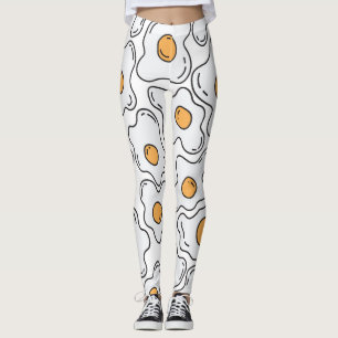 Hand-Drawn Eggs Fun Seamless Pattern Leggings