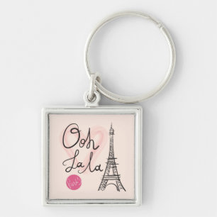 Hand Drawn Eiffel Tower Key Ring