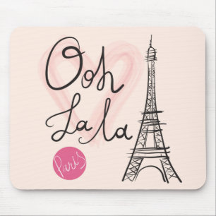 Hand Drawn Eiffel Tower Mouse Pad
