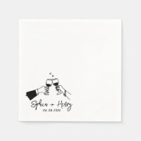 Hand Drawn Elegant Modern Cocktail Wedding