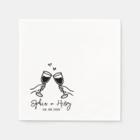 Hand Drawn Elegant Modern Cocktail Wedding