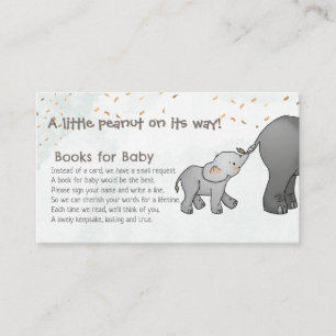 Hand Drawn Elephant Little Peanut Books for Baby Enclosure Card