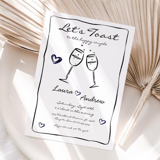 Hand Drawn Engagement Party Invitation (Creator Uploaded)