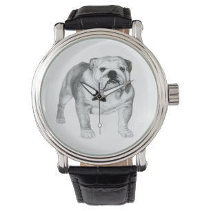 Hand-drawn English Bulldog Watch