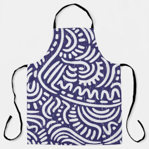 Hand-drawn ethnic elements, vibrant pattern. apron