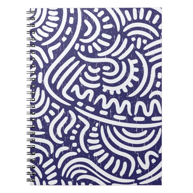 Hand-drawn ethnic elements, vibrant pattern. notebook (Front)