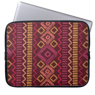 Hand drawn ethnic pattern: abstract seamless laptop sleeve