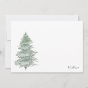 Hand Drawn Evergreen Tree Card