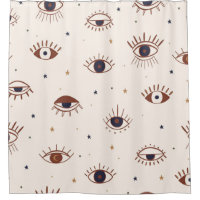 Hand Drawn Eyes Mystical Seamless Pattern. Evil Ey