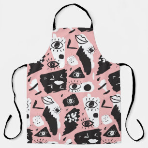 Hand-drawn eyes: trendy pattern apron