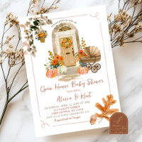 Hand Drawn Fall Autumn Open House Baby Shower