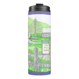 Hand Drawn Farm Lavender Thermal Tumbler