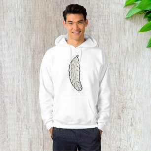 Hand Drawn Feather Minimalist Nature  Hoodie