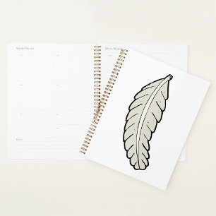 Hand Drawn Feather Minimalist Nature  Planner