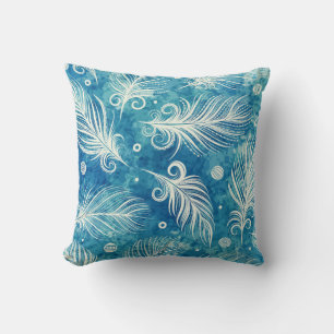 Hand Drawn Feathers: Seamless Pattern Cushion