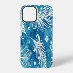 Hand Drawn Feathers: Seamless Pattern iPhone 12 Case