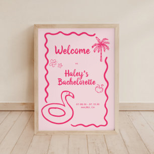 Hand Drawn Final Flamingle Bachelorette Welcome Poster