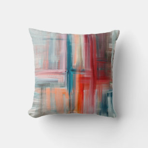 Hand drawn fine art painting. Oil on canvas, long Cushion