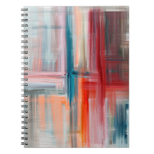 Hand drawn fine art painting. Oil on canvas, long Notebook