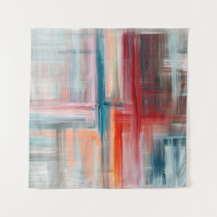 Hand drawn fine art painting. Oil on canvas, long Tapestry